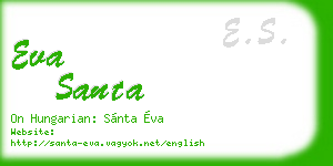 eva santa business card